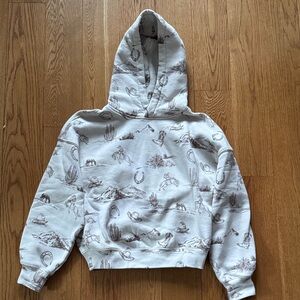 Abercrombie Sunday Hoodie Western Print Size Small